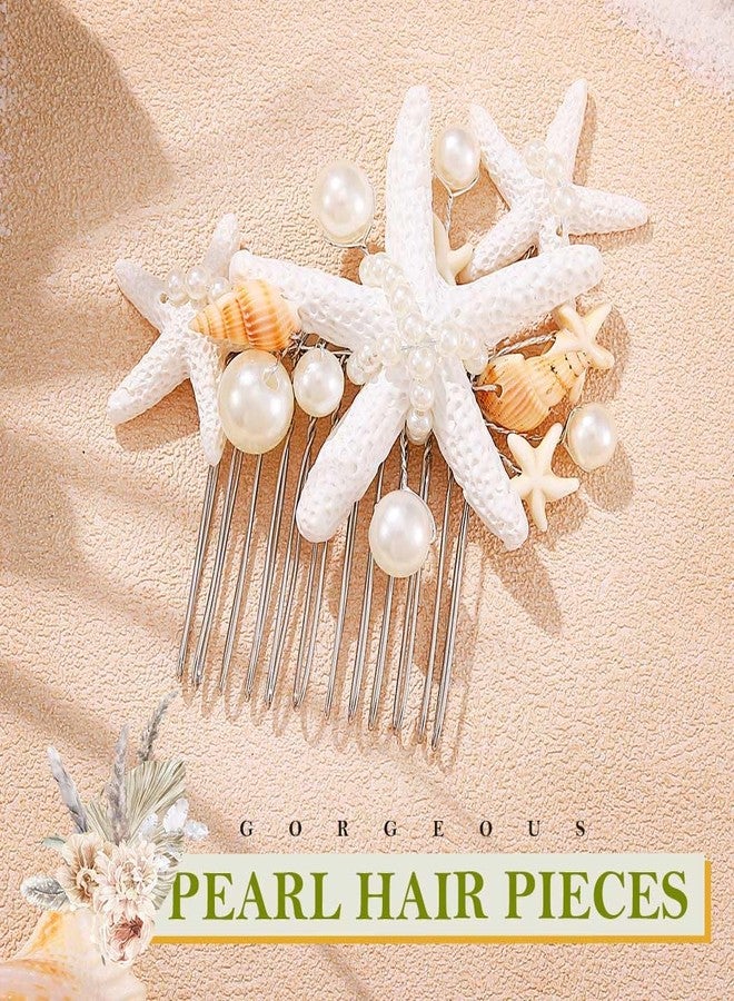 Evild Starfish Hair Comb Mermaid Hair Accessories Beach Wedding Bride Hair Pieces for Women - Image 2